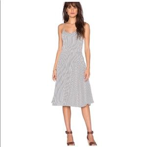 Privacy Please Striped Midi Sun Dress XS